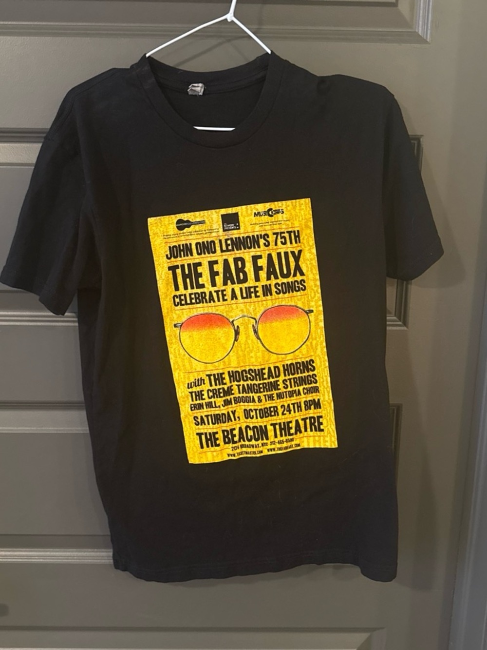 The Fab Faux "John Ono Lennon's 75th" Beacon Theatre Concert T-Shirt Small